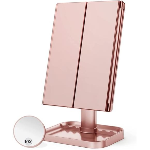 Makeup Mirror Vanity Mirror with Lights, 1x 2X 3X Magnification, Lighted Mirror